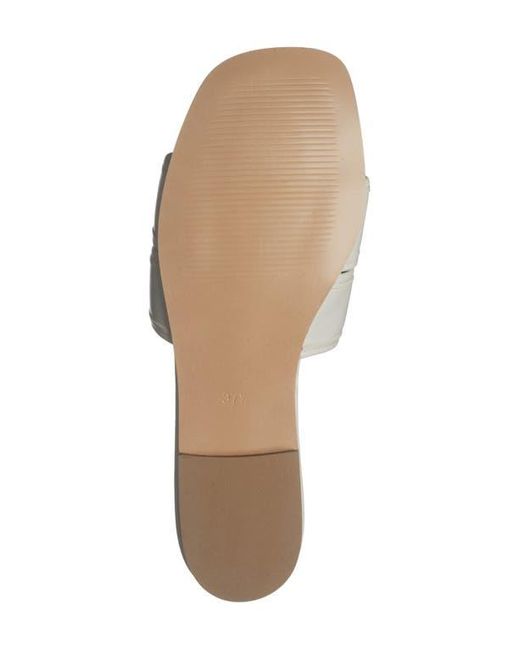 Bruno Magli White Nala Woven Slide Sandal