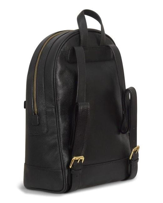 CHAMPS Black Leather Backpack