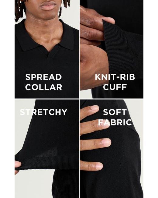 Xray Jeans Black John Collared Sweater for men