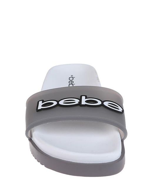 Bebe White Translucent Slide Sandal