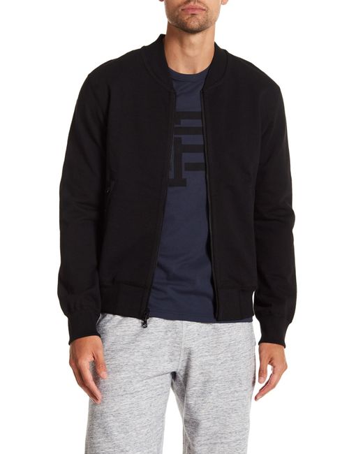 lyst reigning champ heavyweight varsity jacket in black for men