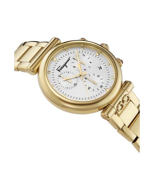 Ferragamo Metallic Ora Chronograph Bracelet Watch, 40Mm