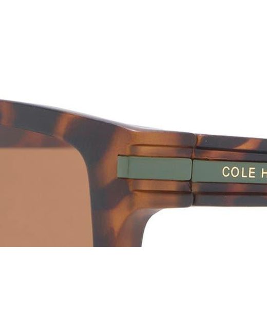 Cole Haan Brown 54Mm Rectangular Sunglasses for men
