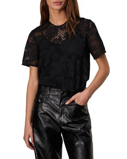 Rag & Bone Black Sammie Lace Top