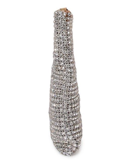 BERNESS Gray Rhinestone Rectangular Clutch