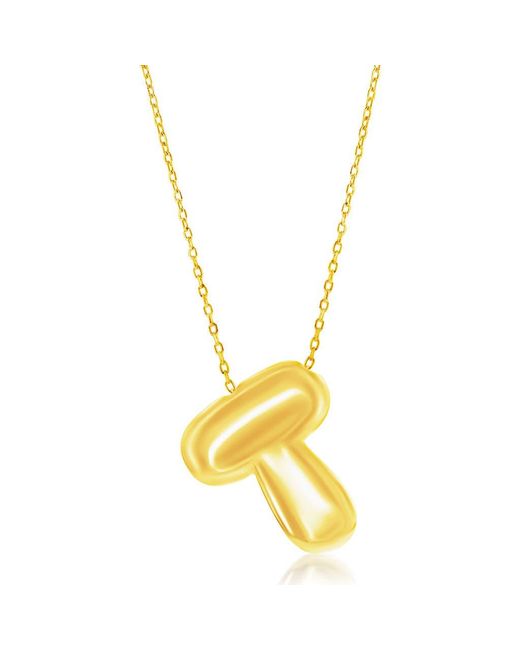 Simona Metallic Bubble Initial Pendant Necklace