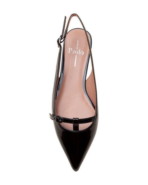 Linea Paolo Black Celina Pointed Toe Slingback Flat