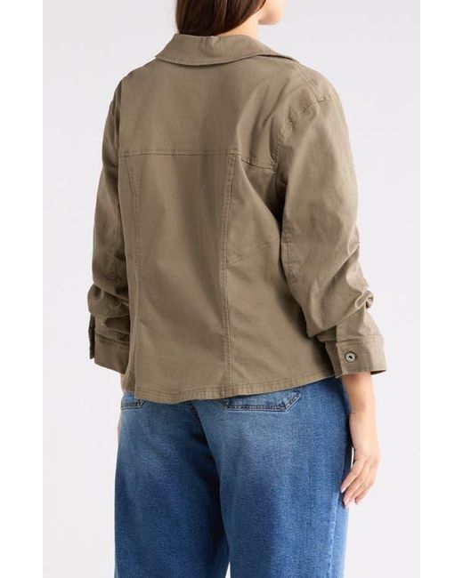 Democracy Natural Ruched Sleeve Jacket