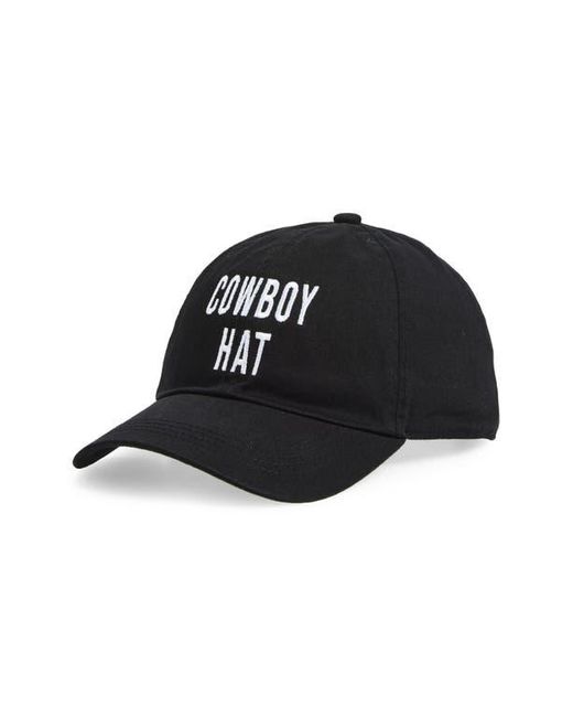 David & Young Black Cowboy Hat Baseball Cap