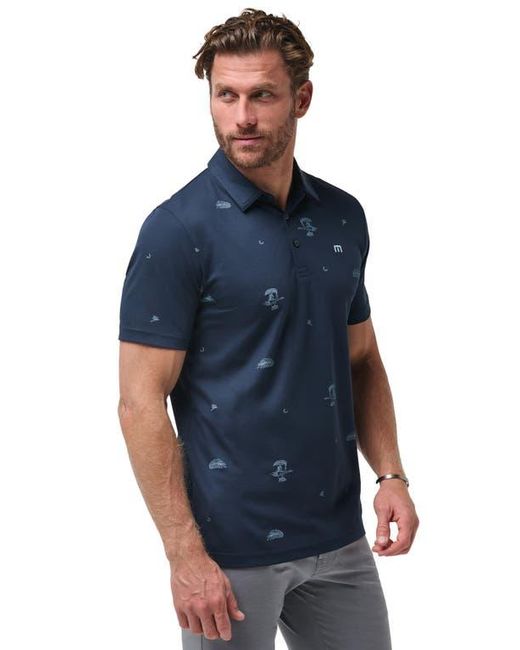 Travis Mathew Blue Beach Creature Polo for men