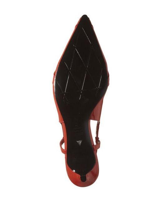 SCHUTZ SHOES Red Ruth Kitten Heel Slingback Pump