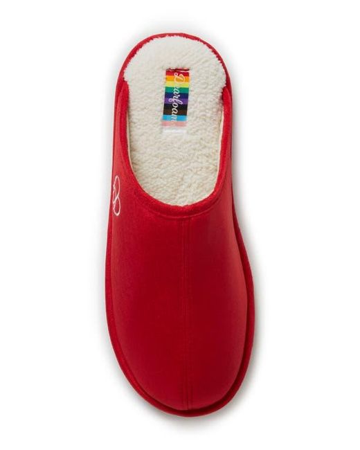 Dearfoams Red Riley Pride Scuff Slipper for men