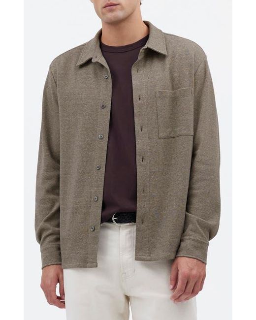 Madewell Brown The Devoe Knit Button-Up Shirt for men