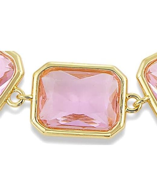 SAVVY CIE JEWELS Multicolor Bezel Crystal Collar Necklace