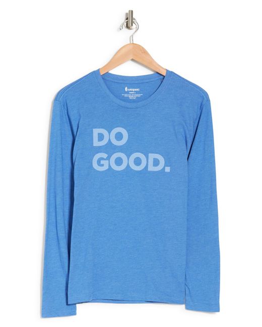 COTOPAXI Blue Do Good Organic Cotton Blend Long Sleeve T-shirt