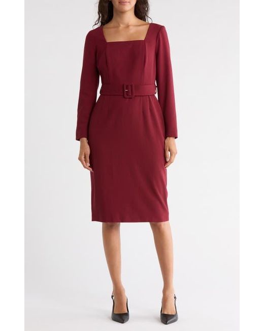 L.K.Bennett Red Carrington Long Sleeve Dress
