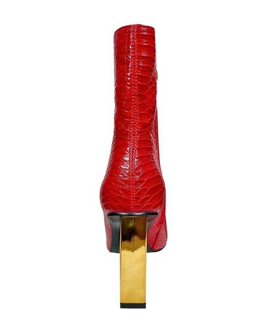 Ninety Union Red Fire Snip Toe Bootie