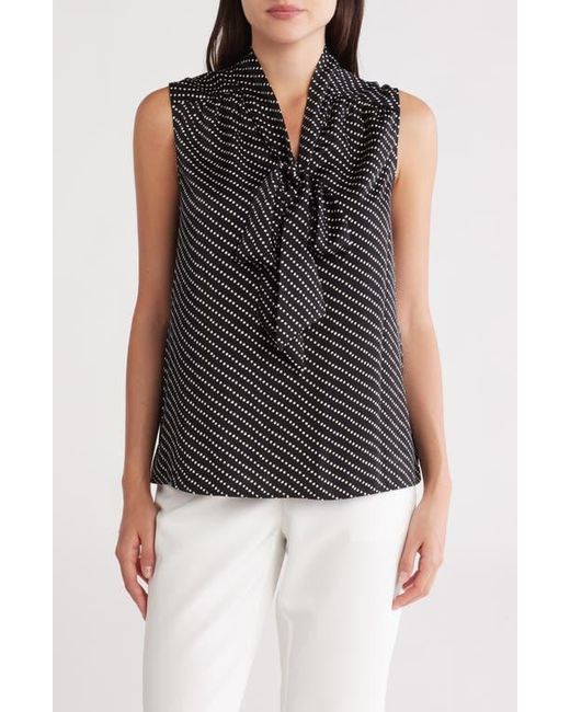 Gemma  Jane Black Tie Front Sleeveless Top