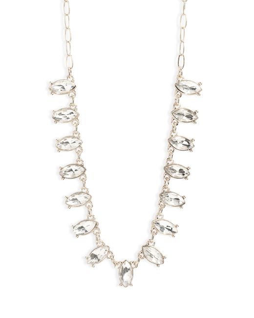 Nordstrom White Marquise Frontal Collar Necklace