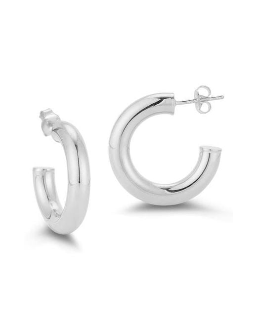 Glaze Jewelry White Hoop Earrings