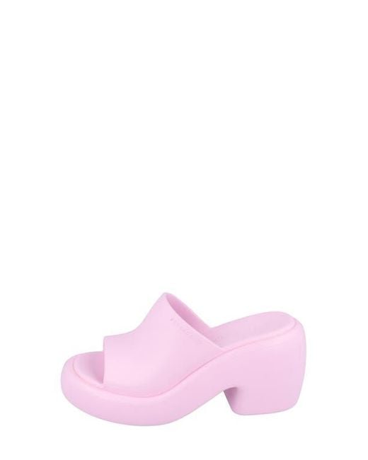 Ferragamo Pink Platform Slide Sandal