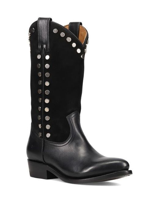 Frye Black Billy Stud Western Boot