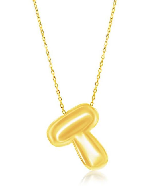 Simona Metallic Bubble Initial Pendant Necklace