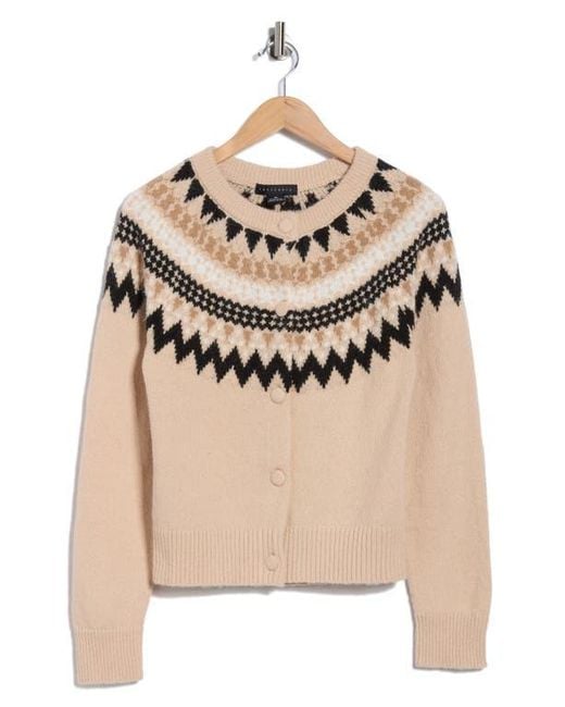 Sanctuary Natural Fair Isle Cardigan