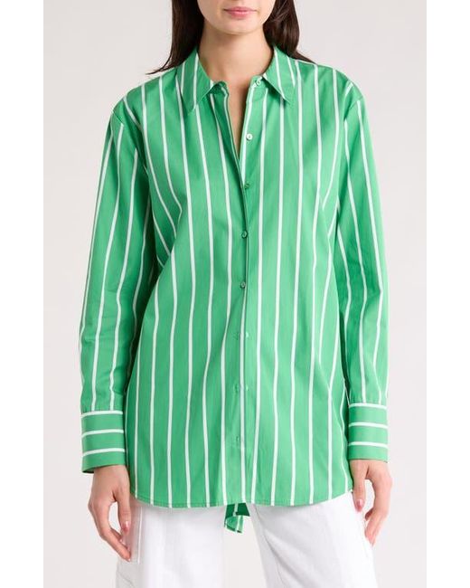 L'Agence Green Malia Button-Up Shirt