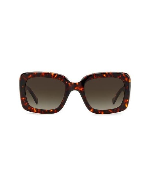 Kate Spade Brown Bellamys 52Mm Gradient Rectangular Sunglasses