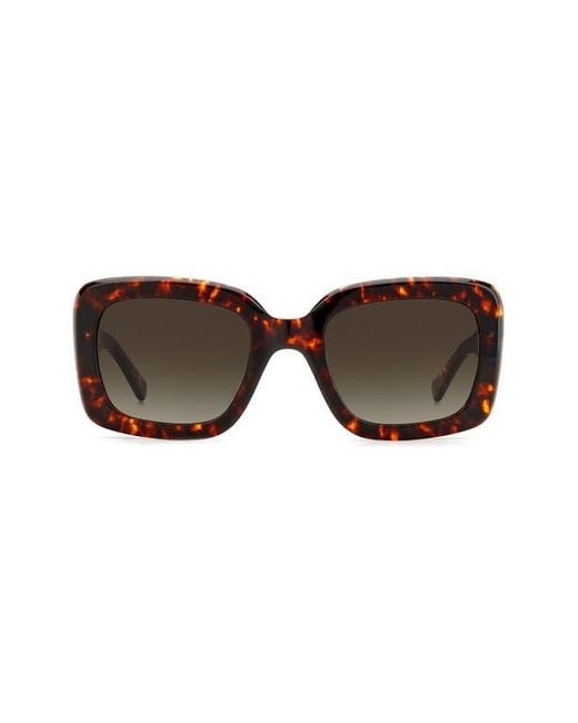 Kate Spade Brown Bellamys 52Mm Gradient Rectangular Sunglasses