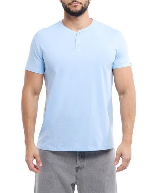 Xray Jeans Blue Short Sleeve Henley for men