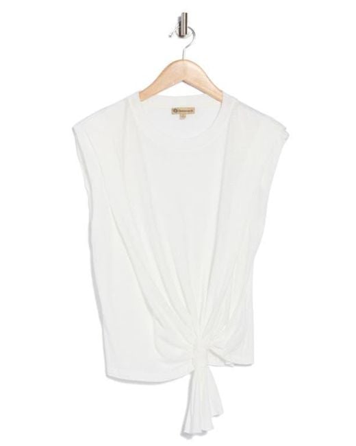 Democracy White Tie Front Sleeveless Knit Top