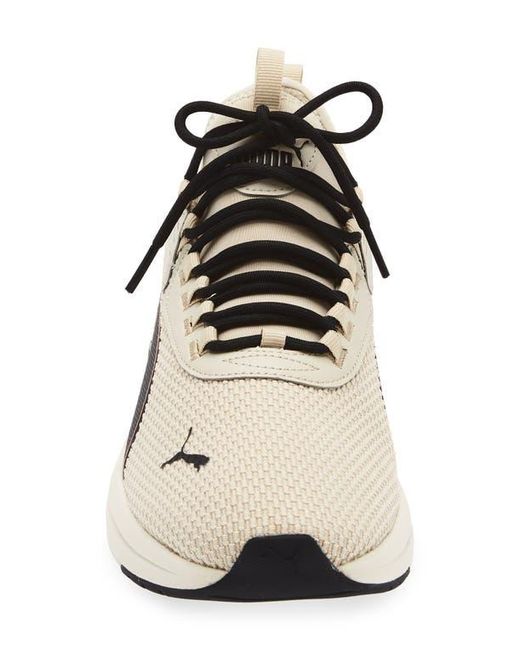 PUMA White Amplifier Knit Sneaker for men