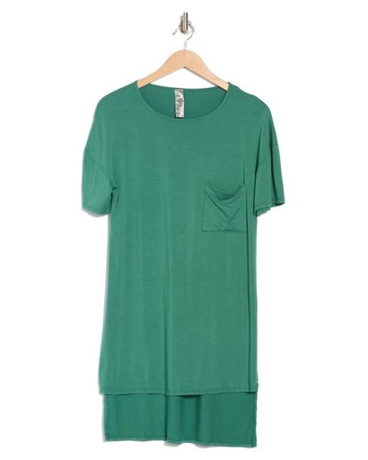 Go Couture Green Short Sleeve High-Low Tunic Top