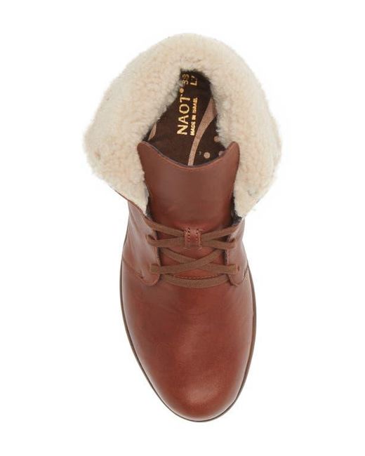 Naot Brown Pali Faux Shearling Lined Bootie