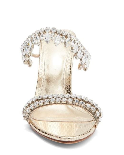 Alexandre Birman White Crystal Fringe Sandal