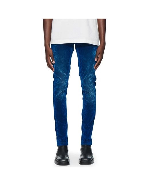 Purple Brand Blue Velour Skinny Pants for men