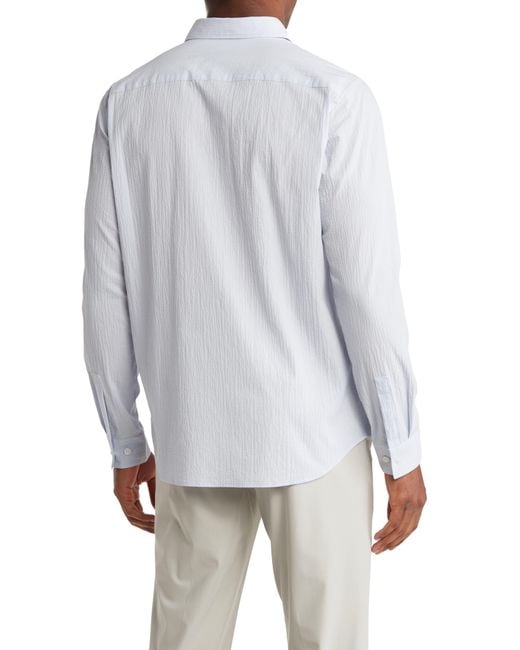 Theory White Irving 2p Spring Ripstop Shirt for men