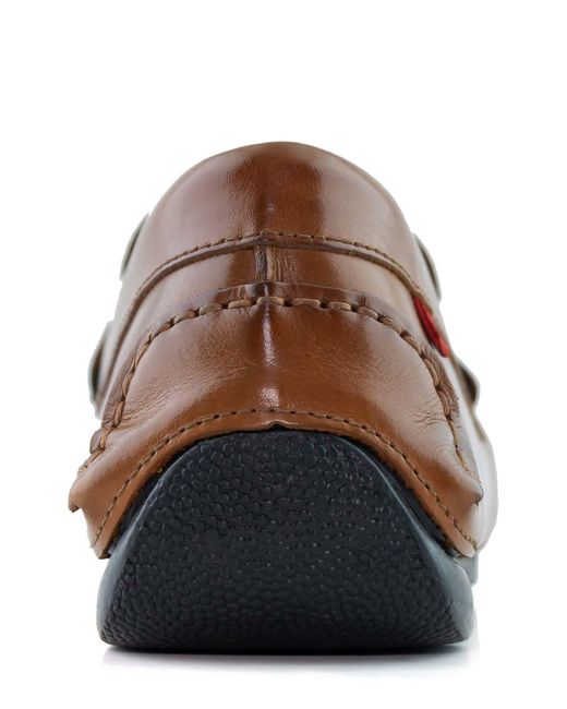 Marc Joseph New York Brown Greenwich Perforated Driver for men