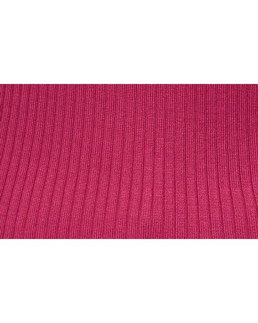 DKNY Red Short Sleeve Rib Polo Sweater