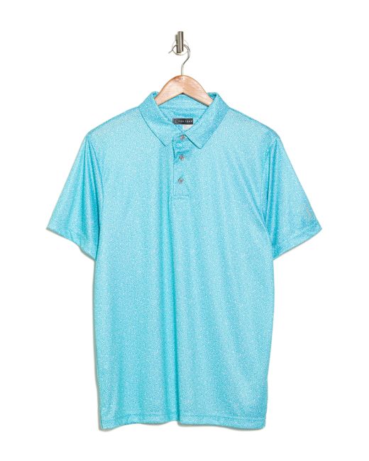 PGA TOUR Blue Geo Print Golf Polo for men