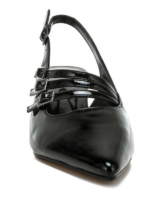 Rag & Co Black Kanebei Slingback Pump