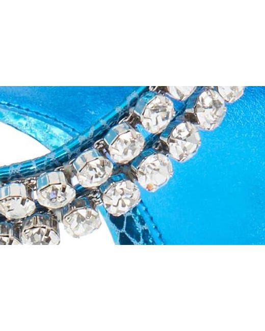 Alexandre Birman Blue Crystal Fringe Sandal