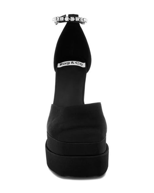 Rag & Co Black Martini Platform Pump