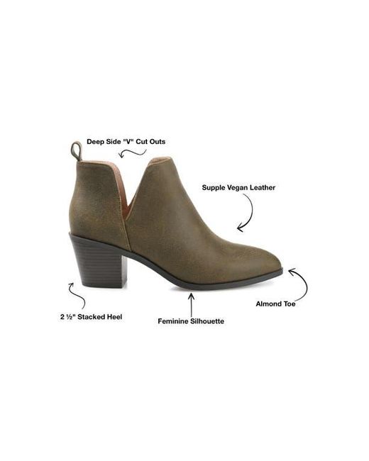 Journee Collection Brown Journee Lola Patterned Ankle Bootie
