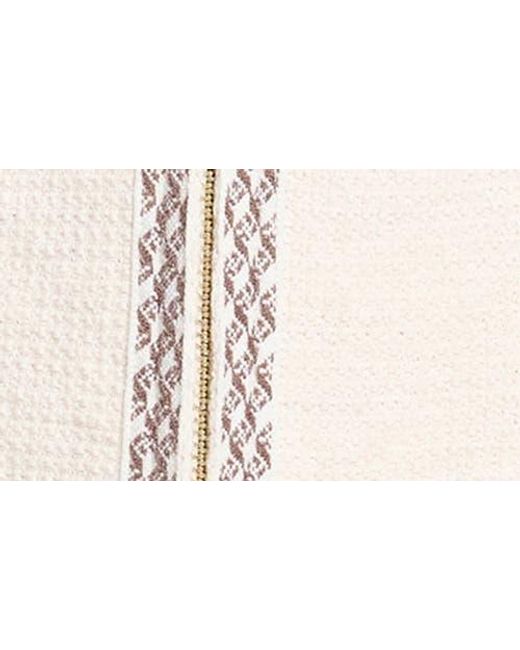 NIC+ZOE White Lined Up Knit Jacket