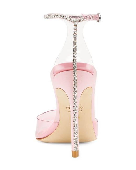 Stuart Weitzman Pink Glam 100 Strap Pump