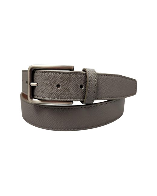 Vince Camuto Gray Grey Textured Leather Belt for men
