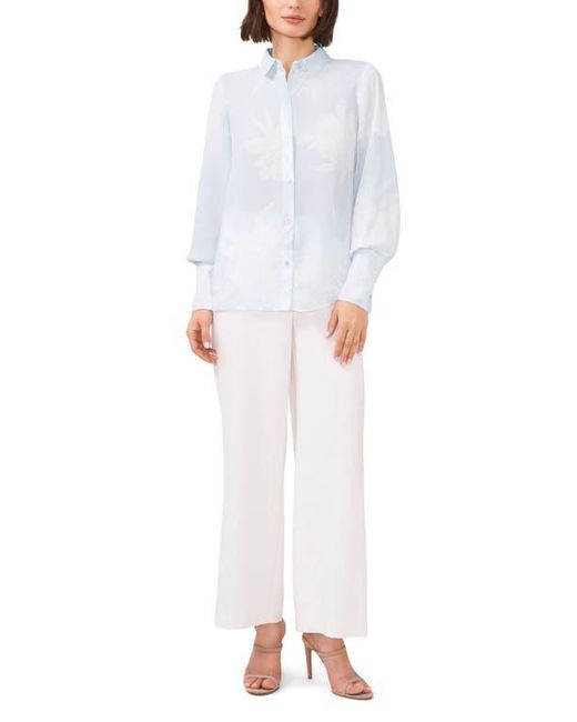 Halogen® White Solid Button-Up Shirt